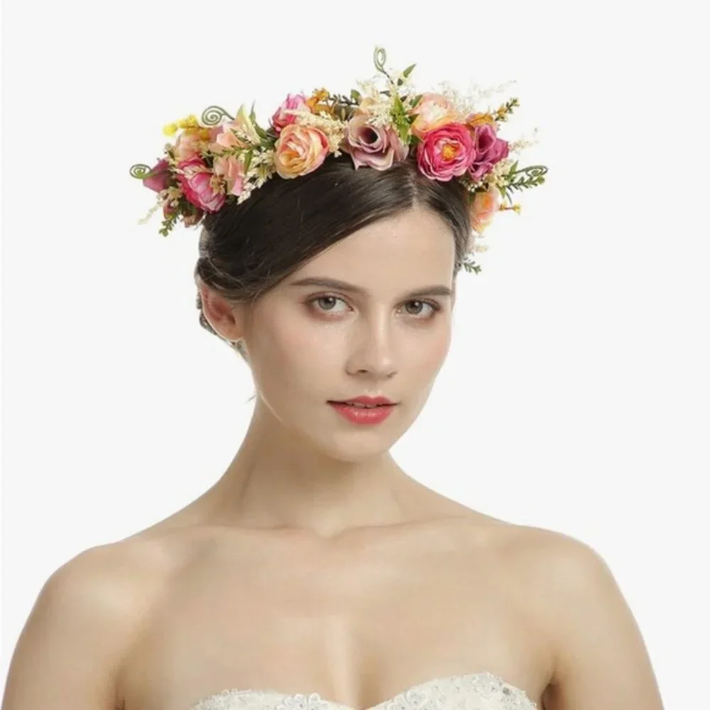 Beautiful flowers hair band crown wreath 🌺🌸 Wedding, bridal, maternity, .✨ - Picture 3 of 7